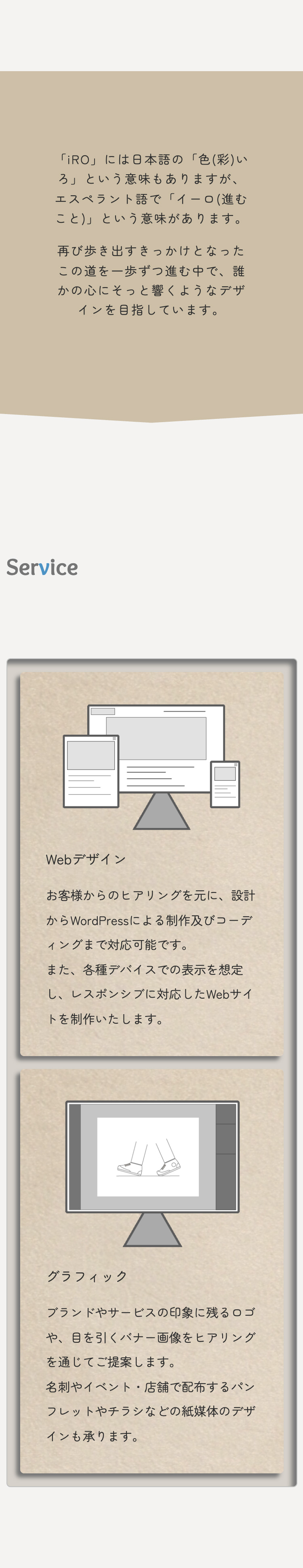 ポートフォリオモバイル表示service画像